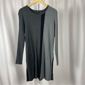 Alfani Large Knit Colorblock Sweater Tunic Long Sleeve Fall Winter Formal Soft